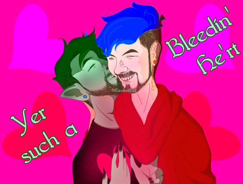 esculentevil:Yer such a Bleedin’ He’rt [AO3]It’s finally DONE!!! My illustration for Bleeding Heart!