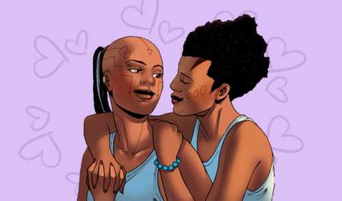 elektrawanda:LGBTincomics’ Pride Month Challenge | Week 2: Characters of Color Ayo / Aneka + Heart