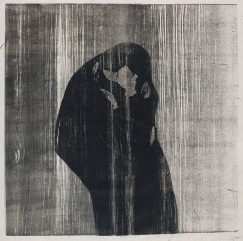 Edvard Munch,  The Kiss, Iteration IV, 1902, woodcut more