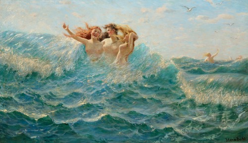 monsieurleprince:Hans Dahl (1849 - 1937) - Bathing nymphs