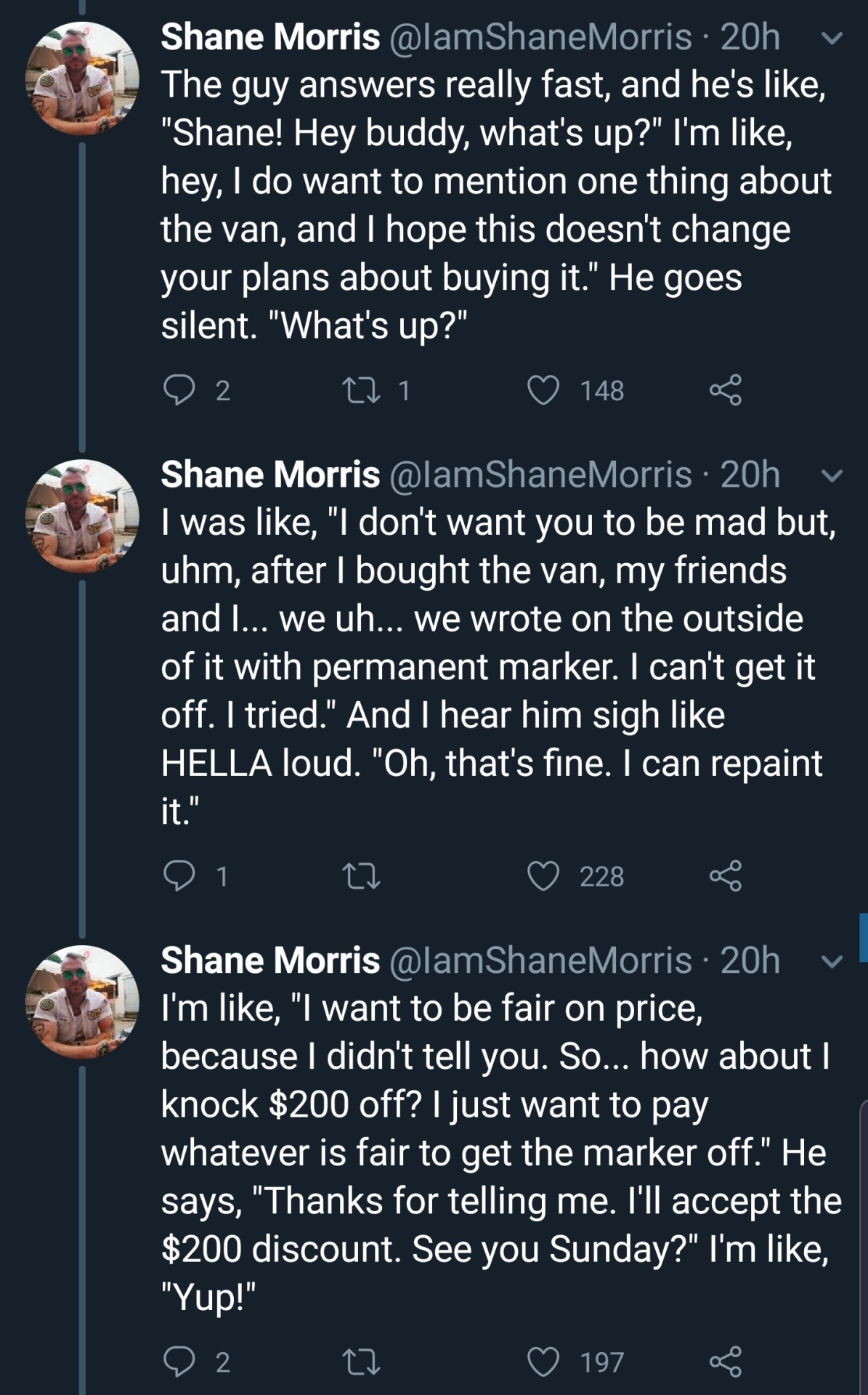 johnbrowndidnothingwrong:  lala-the-rebel:  catchymemes:    Holy fuck-  https://medium.com/@IamShaneMorris/i-lied-i-made-the-whole-thing-up-now-im-in-huge-trouble-e59da5831105