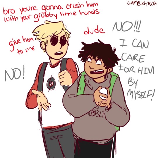 clambuoyance:  Dave and Karkat are assigned as partners in their egg project. Typical shenanigans ensue. A bond is formed.