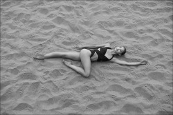 Ballerinaproject:  Juliet - Santa Monica Beach, Los Angeles Swimsuit By Norma Kamali