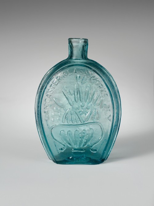 met-american-decor: Pint flask by Lancaster Glass Works, American Decorative ArtsBequest of Constanc