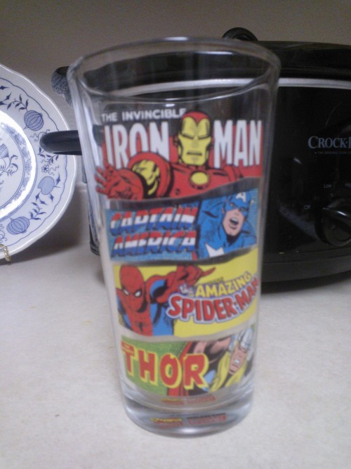 My husband’s awesome new drinking glass.