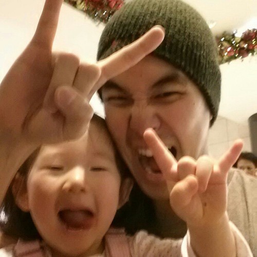Rocking out HARD with baby Michelle! That&rsquo;s how we roll.