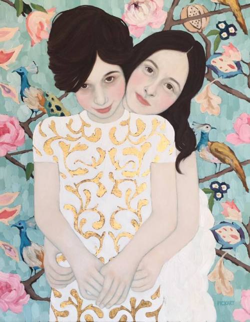 Rian Pickart, &ldquo;Abigail and Kate&rdquo;, 22 x 28&quot;, Oil on canvas
