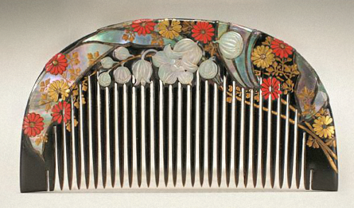 Vintage Japanese enamel comb