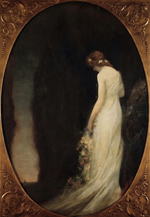 songesoleil:Soir / Evening.1911.Oil on Canvas.Oval: 160 x 111 cm. (63 x 43.70 in.)Petit Palais, Musé