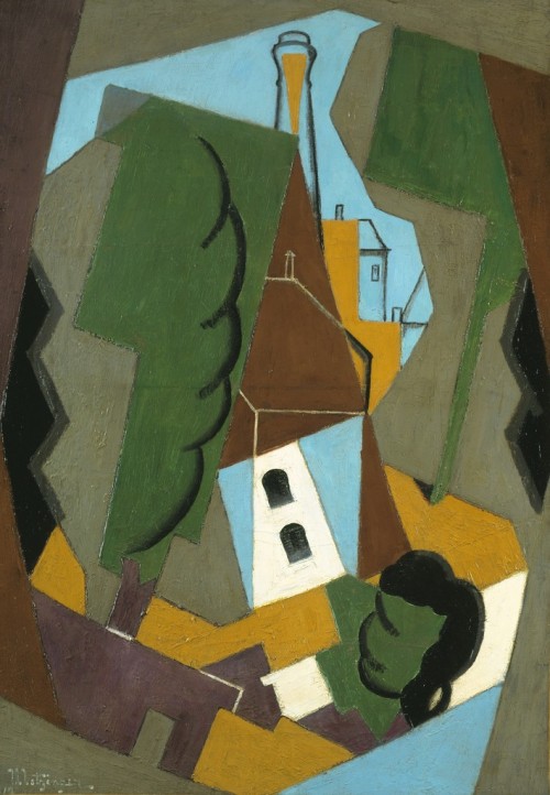 Jean MetzingerComposition (The Village), 1917Oil on canvas