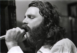 american&ndash;night-deactivated2016: Jim Morrison photographed by Edmund Teske, L.A. Woman recording session 1970