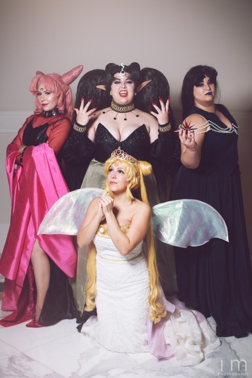 Neo Queen Serenity and Villains shoot from Katsucon 2018 Serenity - BunnyFoxBear Queen Nehelenia - K