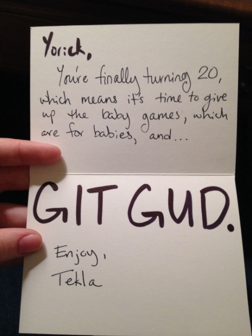 alistaircriesduringsex:  i think my birthday present for my bro was pretty clever, if i don’t say so myself. presented in order. (i wanted to put splatoon in the dark souls case but i wasn’t sure how i could believably get him to open it at the dinner