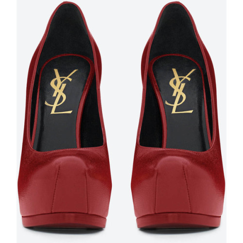 fallingwith-harry:  Yves Saint Laurent pumps ❤ liked on Polyvore (see more red shoes)