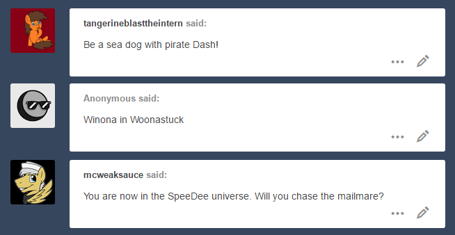 askwinonadog:@askpiratedash, @woonastuck / @egophiliac, @equestrian-post   | Patreon