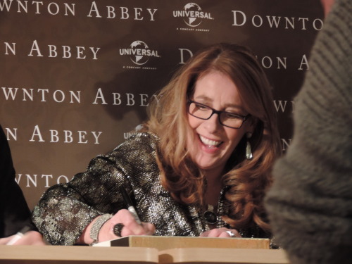 newenglandgirl: thatwasntaquestion: Phyllis Logan & Michael Fox in Milan at the Feltrinelli Book