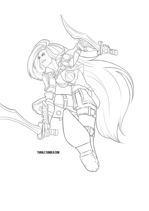 Work in progress for a Katarina painting. 