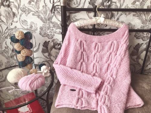 Hand Knit Alpaca Sweater //MariCherDesigns