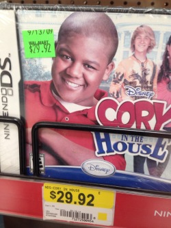 thechamberofsecrets:  this cory in the house video game has been sitting in walmart since 2009 and is still อ.92 