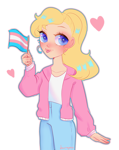 drawingsara: barbie said TRANS RIGHTS !! patrons get early access to images just like this one, as w