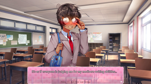 I re-imagined myself into the game, Doki Doki Literature Club!I’m kawaii as balls.&hellip;oh wait.