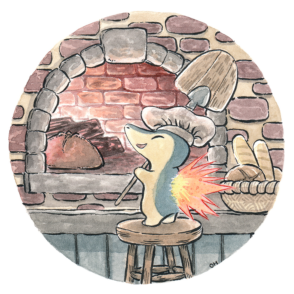 unsafeship: revilonilmah:  #155 Cyndaquil is baking away!  @digmon  