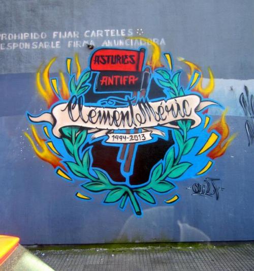 Some more murals in memory of Clement Meric, an 18 year old antifascist activist murdered by nazi bo