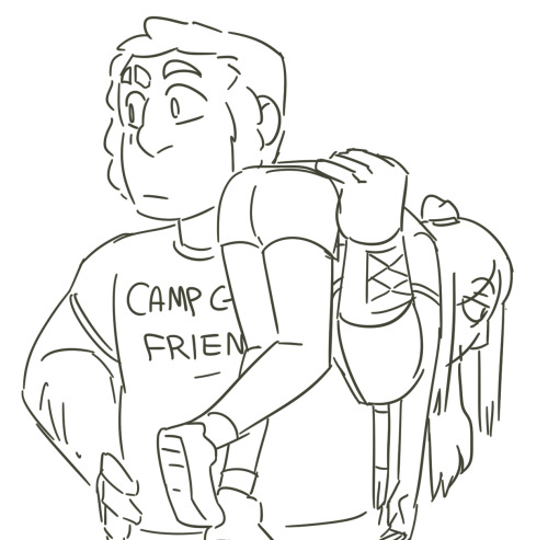 amalgarn:taako in his rightful place on magnus’s shoulders. exactly where he belongs