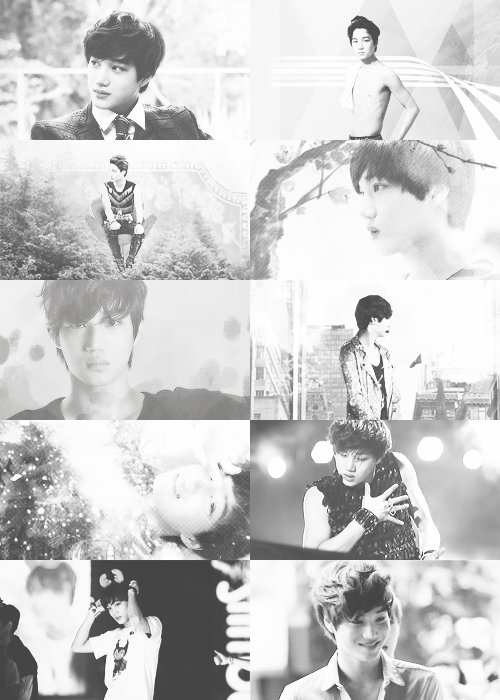 3hun:  jongin + black &amp; white (immorte)    