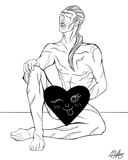 Erik doing a little self-care. I had to practice anatomy somehow! You can find the unedited version 
