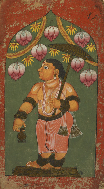 arjuna-vallabha:Vamana avatara, dwarf avatara of Vishnu, south indian painting.