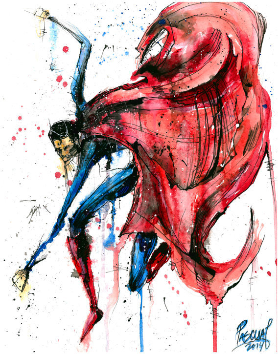 league-of-extraordinarycomics: Superhero Watercolor Paintings Created by Pascual