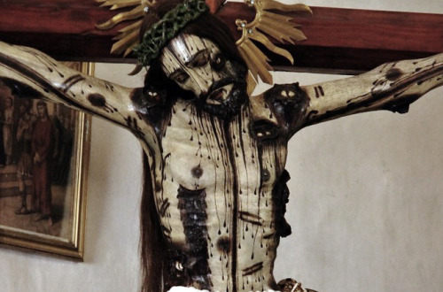 Crucifixion, Capella de Santa Maria, Malinalco.