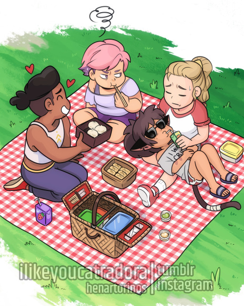 Remember our Catra & Bow’s Party Week storyline? This is a little future squad picnic after the 