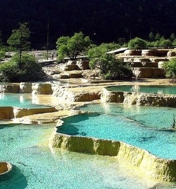 The Incredibly Beautiful Five Color Pools At The Top End Of Huanglong National Park - Sichuan Province,