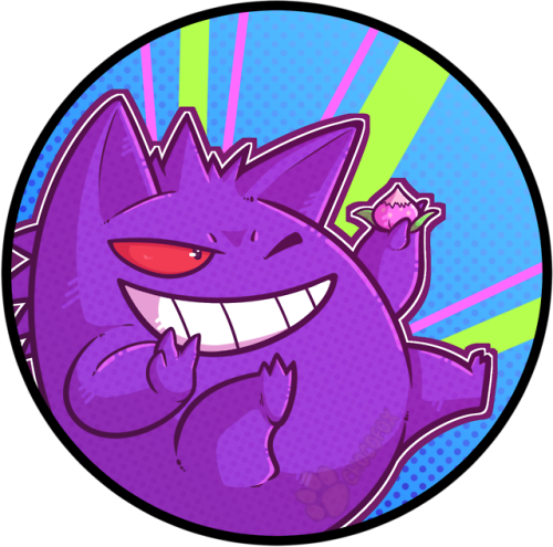 Pokemon Icon Gengar and Crobat.Pokemon icons for LukasKokholm  he want a couple icons of a cute geng