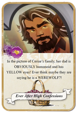 Everafterhighconfessions:  In The Picture Of Cerise’s Family, Her Dad Is Obviously