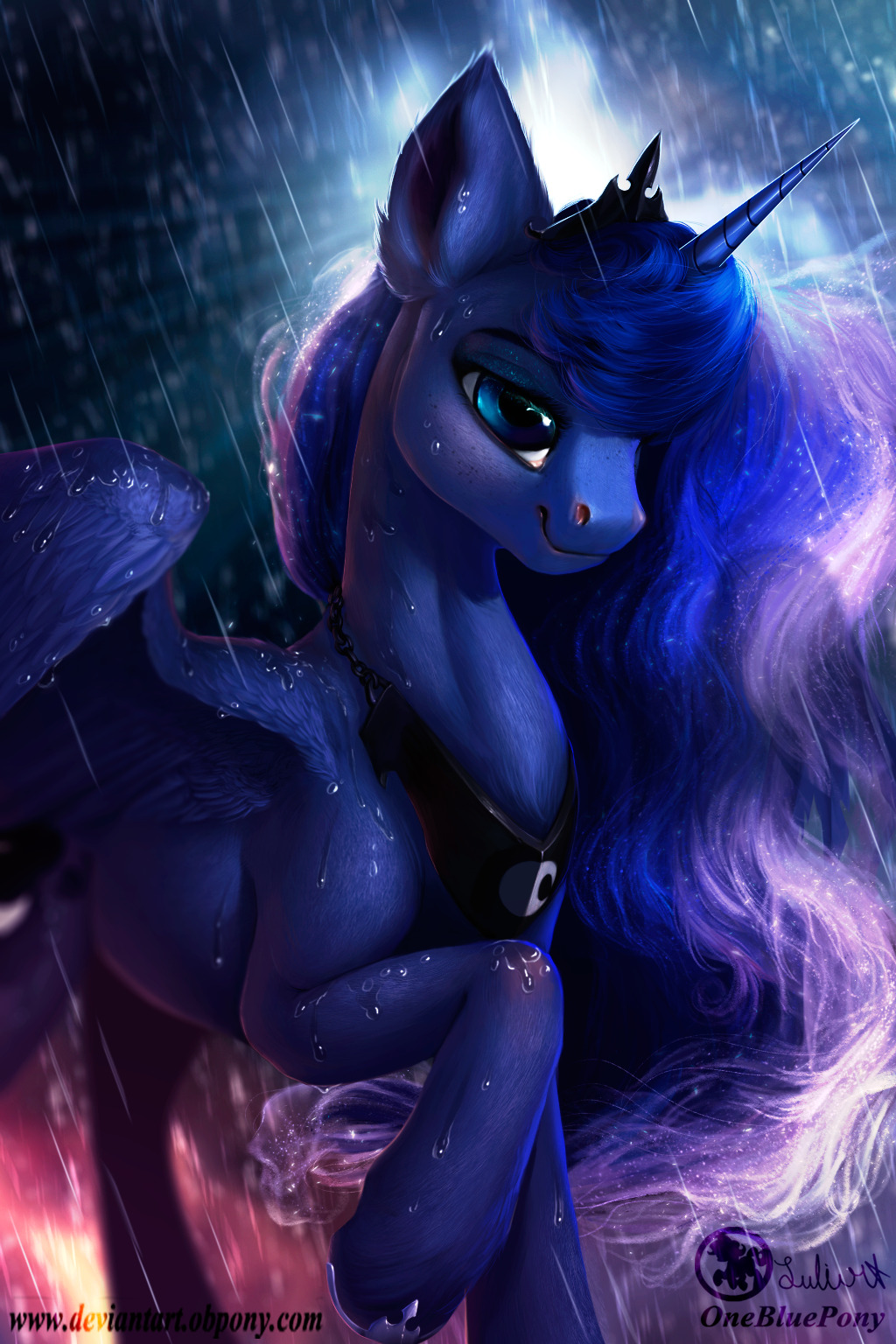 texasuberalles:Princess Luna- Rainy Night by Obpony &lt;3