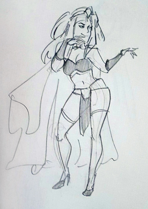 Went to costumed life drawing at @toonsontap yesterday evening! @weirdtakoyaki was an amazing Tharja