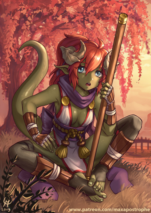 Aki the lizard / dragon Kunoichi. Commission.SUPPORT ME ON PATREON FOR SKETCHES AND HI-RES PICTURES!