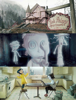 clarabows:   Favourite movies - Coraline (2009)  &ldquo;How can you walk away from something and still come back to it?&rdquo;&ldquo;Walk around the world.&rdquo;&ldquo;Small world.&rdquo;   Lol this movie scared the shit out of me