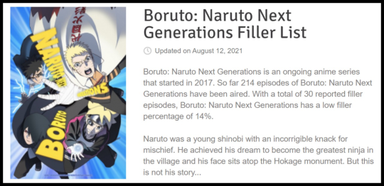 Boruto: Naruto Next Generations Filler list + Canon List