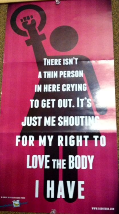 proud2bmeus:    There isn’t a thin person in here crying to get out. It’s just me shouting for my right to love the body I have.  