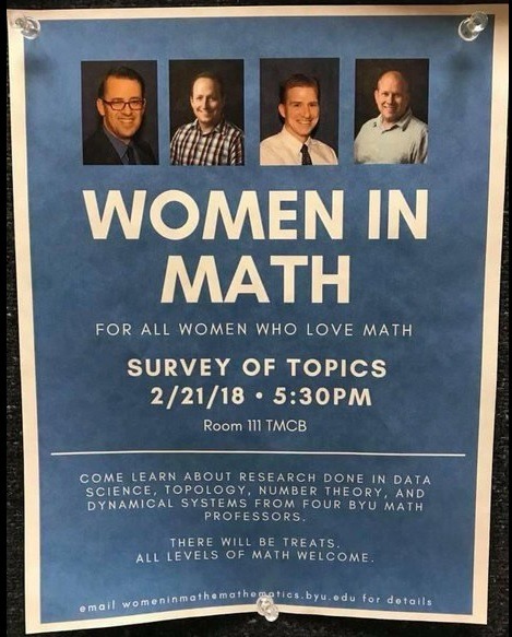 dandymeowth: anti-capitalistlesbianwitch:   A poster advertising a BYU Women in Math panel — f