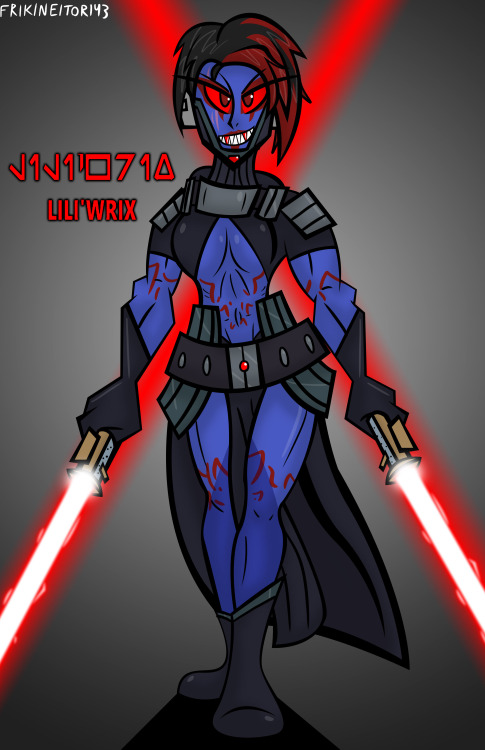 clonetrooper1403:A commission for @Lilithofstars about her sith chiss warrior Lili'wrix, one badass 