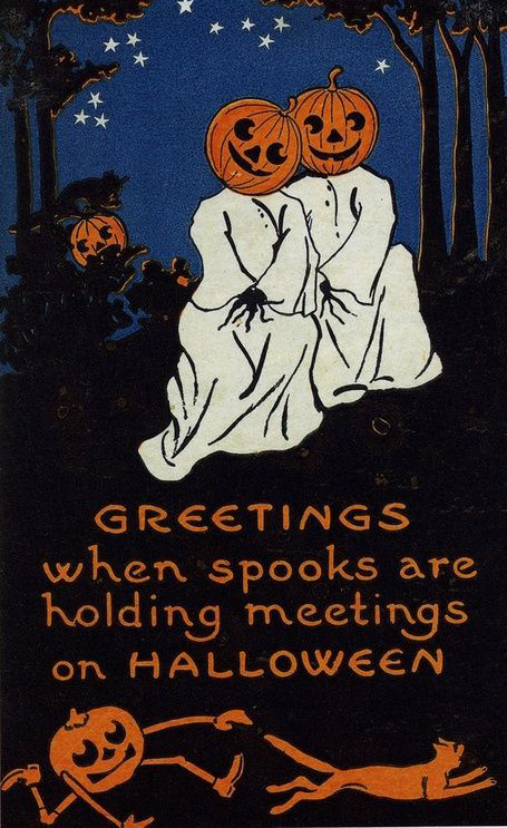 gravesandghouls:  Halloween Postcards c. 1900s 