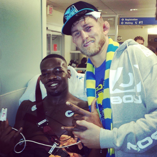 mmaandgirls:  Alexander &amp; Jon at the Hospital after UFC 165 