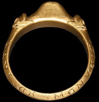 archaicwonder: Medieval Gold ‘He Who Sent Me Shall Never Deceive in Love’ Posy