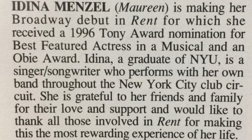 queenidinamenzel:From her Broadway debut as Maureen in Rent, to her current starring role as Elizabe