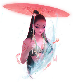 rossdraws:  Something I painted to prepare for this week’s video! About to head off to Japan for the first time and it got me in the spiritual mood 🎏✍️